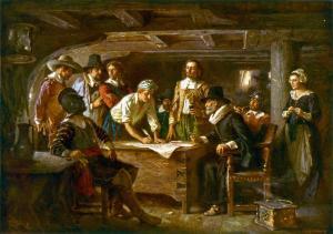 The Signing the Mayflower Compact 1620
