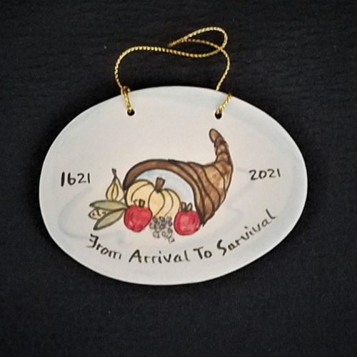 Porcelain Cornucopia Ornament